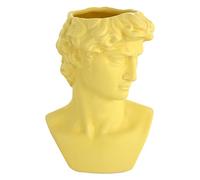 Baroni Home Vase en Céramique Suspendu en Forme de Buste de David, Pot des Fleurs d’Intérieur et d’Extérieur, Bibelot de Statue, 14x11,5x19 cm