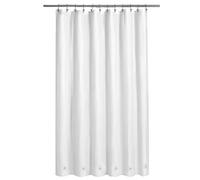 Barossa Design Doublure de Rideau de Douche Extra Longue avec 6 aimants, Imperméable en PEVA sans PVC, œillets métalliques, Blanc, 183 x 213,5 cm