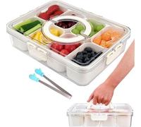 Barquette à collation portable avec couvercle et poignée