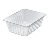 Barquette charcutière en plastique translucide 250 g X500