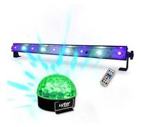 Barre à led HQ Power slim light - effet wash UV avec stroboscope blanc + jeu de lumière 6 LEDs de 1 watt RGB sur la sphère