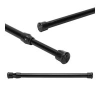 Barre à Rideaux Noire pour Fenêtres Tringle Réglable Unique Métal 1.3cm | Pour La Cuisine, Les Ustensiles De Garde-Robe(30-50cm)