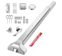 Barre anti-panique VEVOR 1045 mm, barre pour portes de secours, ferrure pour porte de secours avec poignée extérieure et 6 clés, pour portes en bois ou en métal d'une largeur de 104 à 155 cm, couleur