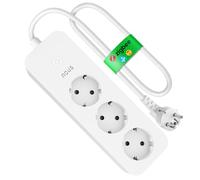Barre D’Alimentation ZigBee 16A, Hub ZigBee Requis, Multiprise 3 Prises avec Suivi Énergétique, Câble 1,8 M, Contrôle Via Application, Compatible Zigbee2MQTT, Alexa, Google Home