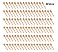 Barre d'agitation au miel de haute qualité, poignée de mélange, pot cuillère pratique, 100 pièces, trempette en bois, fournitures de bâton Long, outils de cuisine au miel 50pcs