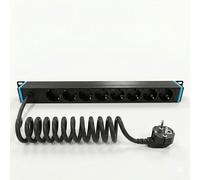 Barre d'alimentation électrique (PDU) de 19 pouces, 8 prises, 1U, avec interrupteur