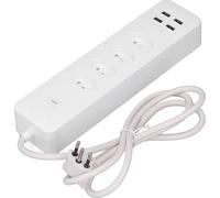 Barre d'alimentation intelligente pour Tuya WiFi Surge Protector 2500W avec 4 prises contrôlées individuellement et 4 ports USB 10A Brazil Plug