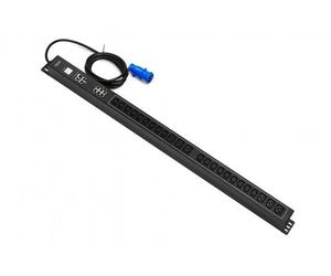 Barre d'alimentation SMART PDU 0U, prise IEC 60309 16A/250V, 18x prises C13 10A/250V, 6x prises C19 16A/250V, 16A