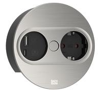 Barre d'alimentation Twist 2, avec 2 prises et 2 ports USB, longueur 2 mètres, forme ronde