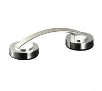 Barre d'appui à ventouse pour salle de bain et cuisine, fonctionne sur des surfaces lisses et non poreuses, supporte jusqu'à 5 kg de charge (argenté)
