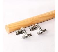 Barre d'appui antidérapante en bois de 1,2 m avec supports et vis - Design arrondi pour plus de sécurité et de stabilité, idéal pour une utilisation en intérieur