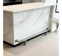 Barre d'appui pour tabourets de bar, Kit de repose-pieds en acier inoxydable, argent, plusieurs tailles(L 500cm/16.4ft)
