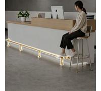 Barre d'appui pour tabourets de bar, Rail de pied en acier inoxydable, support mural for îlot cuisine, multicolore, plusieurs tailles(Gold,340cm/11.2ft)