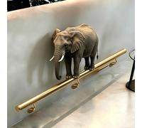 Barre d'appui pour tabourets de bar, Supports de Support Rail pied barre industrielle, Kit matériel comptoir multicolore, plusieurs tailles(Gold,420cm/13.8ft)