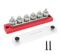 Barre de bus marine 6 voies pour systèmes d'alimentation de bateau RV pour | Idéal pour les bateaux, les camping-cars, les camions, les systèmes solaires, consolide les faisceaux de câbles en toute