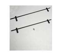 Barre de butée d'étagère, garde-corps décoratif avec vis, étagères de bibliothèque, garde-corps d'armoires personnalisables, barrière tubulaire(Black,15.75in/40cm)