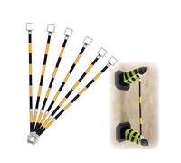 Barre de cône signalisation rétractable en plastique industriel PVC | Packs multiples multicolores for la construction de routes(Yellow and Black,6pcs)
