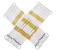 Barre de cônes de signalisation rétractable haute visibilité, barrière de sécurité extensible en plastique pour parkings et travaux routiers, télescopique, 12 pièces - Barre de cônes de sign