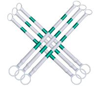 Barre de cônes de signalisation rétractables - 2 à 20 pièces, poteaux de sécurité Extensibles de 1,6 à 3 m, Ruban réfléchissant Vert et Blanc de qualité Professionnelle pour Une Meilleure si