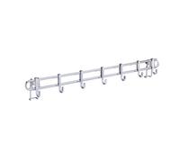 Barre de crédence - WENKO - Série Style - Inox chromé - 7 crochets - 60x6,5x3 cm