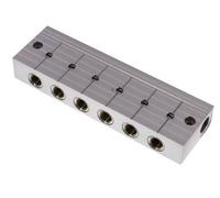 Barre de distribution avec vannes à boisseau sphérique 2xG3/8'' - 6xG1/4'' aluminium PN 10