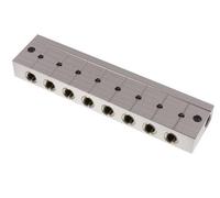 Barre de distribution avec vannes à boisseau sphérique 2xG3/8'' - 8xG1/4'' aluminium PN 10