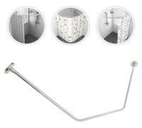 Barre de douche - Barre d'angle en forme de diamant - Acier inoxydable 304 - Pour baignoire - Argenté