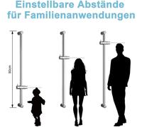 Barre de douche, barre de support pour pommeau de douche, 90 cm, fixation murale, réglable, avec support, chrome, acier inoxydable 304, ABS