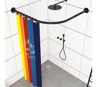 Barre de douche en forme de L, en acier inoxydable 304, sans perçage