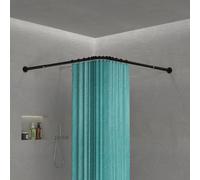 Barre de douche en forme de L, réglable, 62-94 x 141-174 cm, en acier