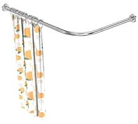 Barre de douche en forme de L, sans perçage, réglable de 70 à 100 cm et de 90 à 120 cm