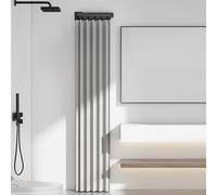 Barre de Douche Murale Pliable, sans perçage, rétractable, d'angle, avec Interrupteur d'évacuation, pour Salle de Bain, fenêtre, Placard (Style 1, 5 Plis, 200 cm)