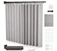 Barre de douche pliable, de 1,8 mètre, sans perçage, pour rideau de douche