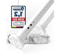 Barre de douche télescopique en acier inoxydable, 70-110 cm, Ø 32 mm - Blanc