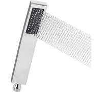 Barre de douche universelle Ibenzoa® avec technologie haute pression et économie d'eau, en acier inoxydable argenté, 6 inch x 1.38 inch, raccordement G12 (20 mm), 1 pièce