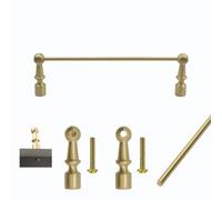 Barre de Galerie en Laiton Massif pour Étagère Armoires- Rail de Protection | Décoratif Anti-chute, Garde-corps Métal pour Cuisine, Bibliothèque, Meubles et Étagère Flottante(Style 1,51in(129.54cm))
