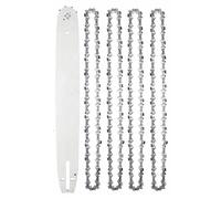 Barre de guidage et chaîne de scie pour tronçonneuse - Kit de remplacement - 52 maillons - Pas de 0,95 cm - Pour tronçonneuse électrique sans balais - Pour découpe de bois