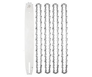 Barre de guidage et chaîne de scie pour tronçonneuse - Kit de remplacement - 52 maillons - Pas de 0,95 cm - Pour tronçonneuse électrique sans balais - Pour découpe de bois