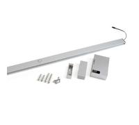 Emuca - Éclairage pour Armoire ou vestiaire, Barre de penderie avec LED réchargeable et détecteur de Mouvement, Plusieurs mesures et Couleurs (558-708mm, Anodisé Mat)