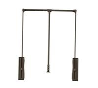 Barre de penderie coulissante réglable avec amortisseur, tringle à vêtements latérale, butée à 90°, pour suspendre facilement les vêtements, compatible avec les armoires de 550 à 700 mm (Cou