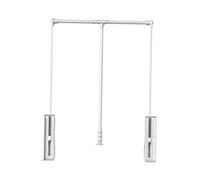 Barre de penderie coulissante réglable avec amortisseur, tringle à vêtements latérale, butée à 90° pour suspendre facilement les vêtements, idéale pour les armoires (largeur 700-930 mm, coul