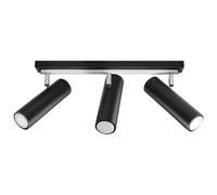 Barre de projecteur à 3 lumières noir, GU10