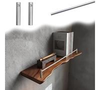 Barre de protection métallique pour étagères en bois - Lot de 10, barrière anti-basculement décorative de 79 cm, barre de sécurité pour armoires, bibliothèques, étagères à chaussures et prés