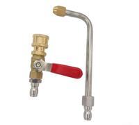 Barre de pulvérisation pour nettoyeur haute pression avec interrupteur de soupape, baguette de nettoyage en laiton et acier inoxydable, buse de jet de ventilateur à connexion rapide 1/4 pour lavage de
