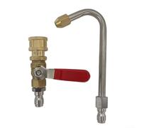 Barre de pulvérisation pour nettoyeur haute pression avec interrupteur de soupape, baguette de nettoyage en laiton et acier inoxydable, buse de jet de ventilateur à connexion rapide 1/4 pour lavage de