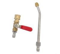Barre de pulvérisation pour nettoyeur haute pression avec interrupteur de soupape, baguette de nettoyage en laiton et acier inoxydable, buse de jet de ventilateur à connexion rapide 1/4 pour lavage de