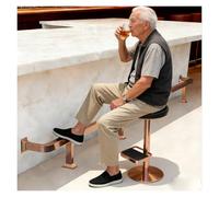 Barre de repose-pieds de bar avec fixations intégrées, support de marche robuste, finition or rose, kit de barre de repose-pieds carrée personnalisée, support de marche plat de 3,35 m (11 pi