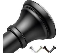 Barre de rideau de douche - Barre de traction - Organisation de salle de bain - Sans perceuses - 117-183 cm - Noir