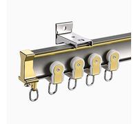Barre de Rideau de Douche télescopique à Ressort en métal, Robuste et résistante à la Rouille, réglable, Extensible, pour placards et fenêtres, Grise, 2