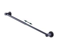 Barre de Rideau Magnétique de 25-45 cm pour Porte en Métal, Barre de Serviette Magnétique Ajustable pour Réfrigérateur, Porte-Serviette Magnétique pour Cuisine, Lave-Vaisselle, Lave-Linge, Noir, Lot